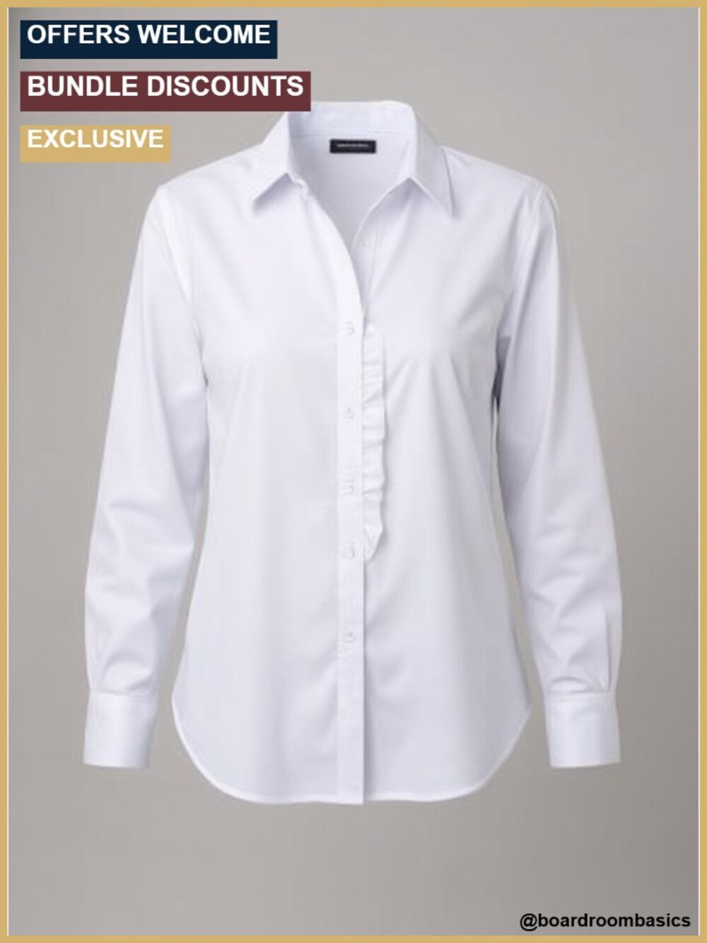 Long Sleeve Ruffle Blouse Button Down Shirt Office Work Top